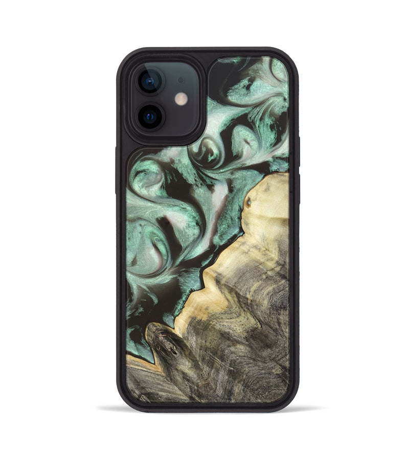 iPhone 12 Wood Phone Case - Johana (Green, 820172)