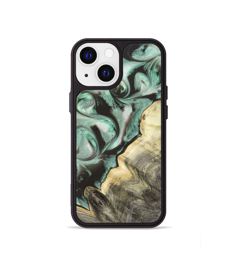 iPhone 13 mini Wood Phone Case - Johana (Green, 820172)