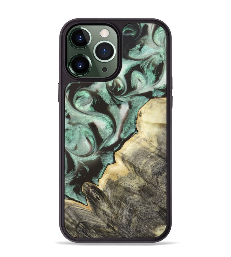 iPhone 13 Pro Max Wood Phone Case - Johana (Green, 820172)
