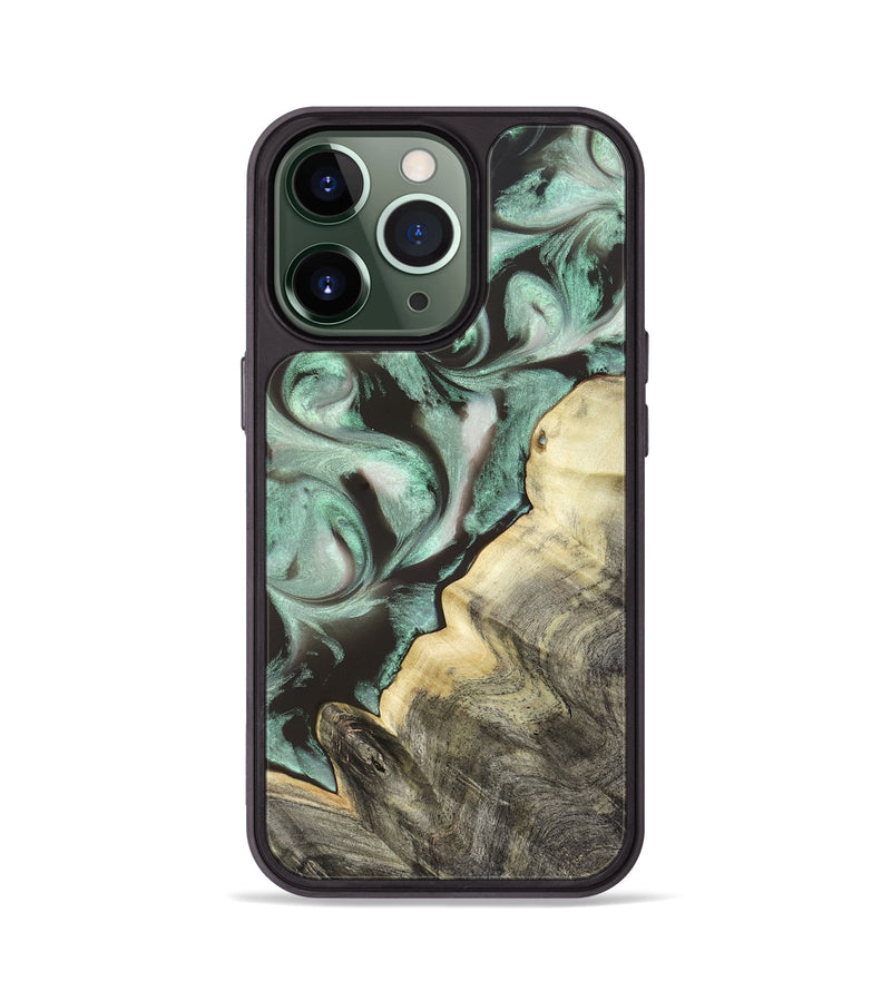 iPhone 13 Pro Wood Phone Case - Johana (Green, 820172)