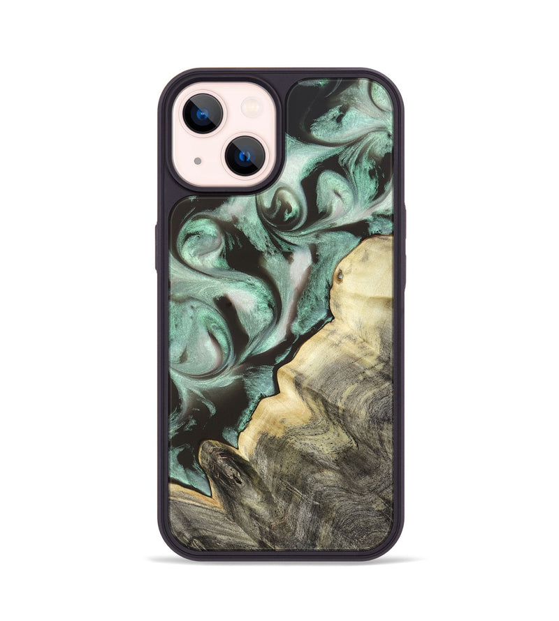 iPhone 14 Wood Phone Case - Johana (Green, 820172)