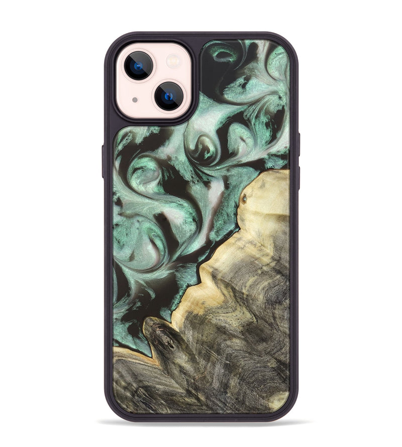 iPhone 14 Plus Wood Phone Case - Johana (Green, 820172)
