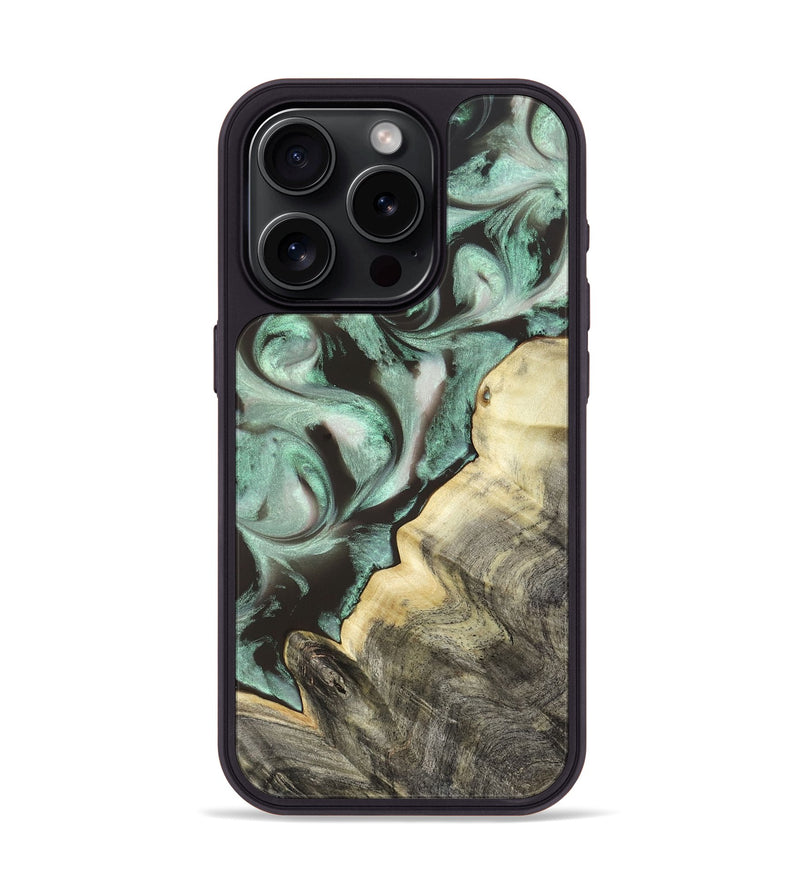 iPhone 15 Pro Wood Phone Case - Johana (Green, 820172)