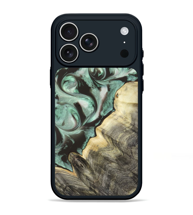 iPhone 17 Pro Max Wood Phone Case - Johana (Green, 820172)