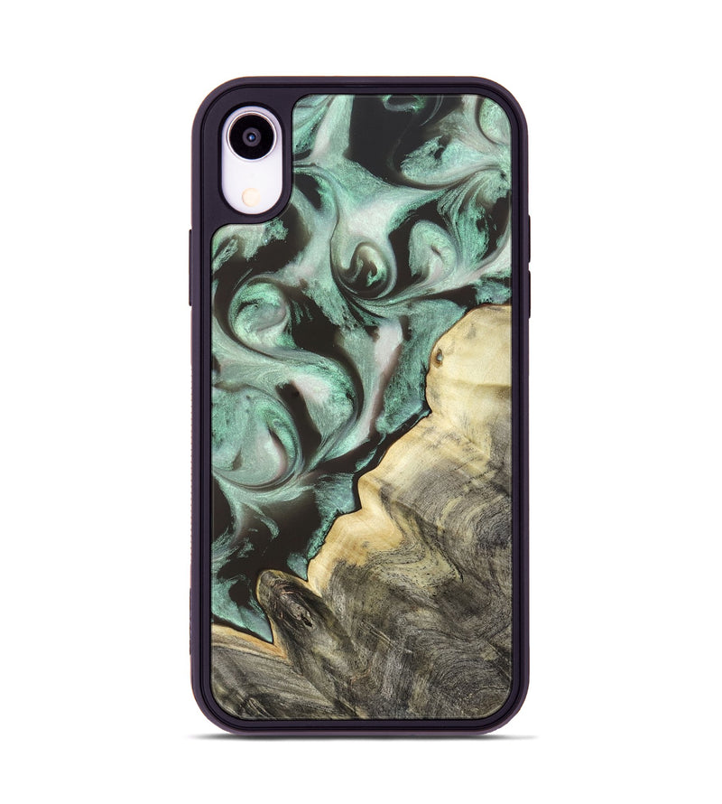 iPhone Xr Wood Phone Case - Johana (Green, 820172)
