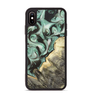 iPhone Xs Max Wood Phone Case - Johana (Green, 820172)