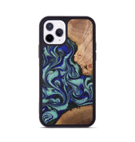 iPhone 11 Pro Wood Phone Case - Kaci (Green, 820173)