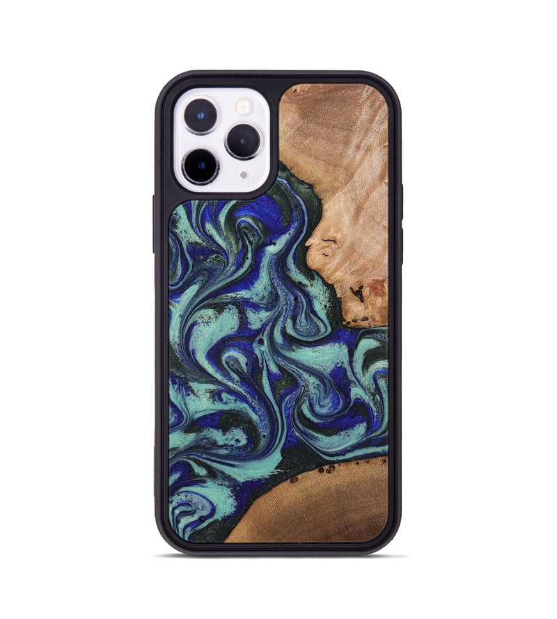 iPhone 11 Pro Wood Phone Case - Kaci (Green, 820173)