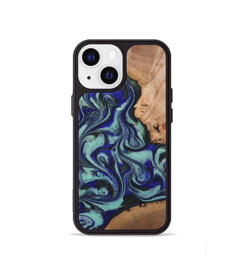 iPhone 13 mini Wood Phone Case - Kaci (Green, 820173)