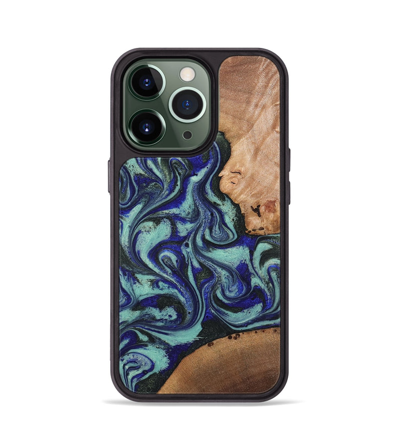 iPhone 13 Pro Wood Phone Case - Kaci (Green, 820173)