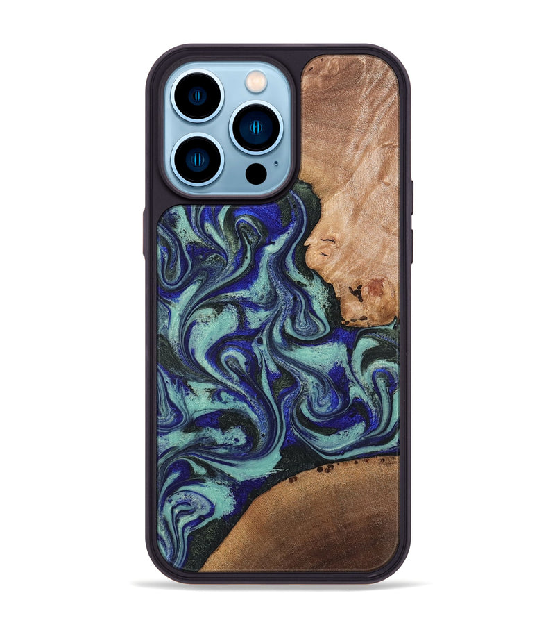 iPhone 14 Pro Max Wood Phone Case - Kaci (Green, 820173)