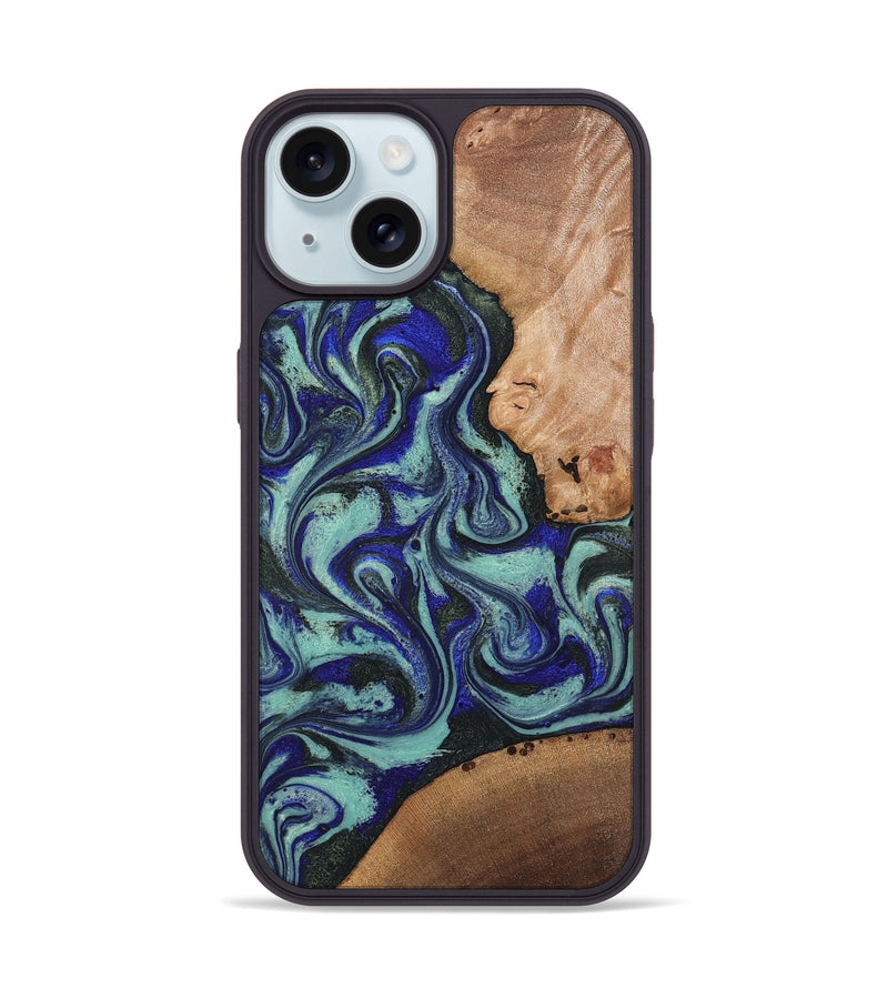 iPhone 15 Wood Phone Case - Kaci (Green, 820173)