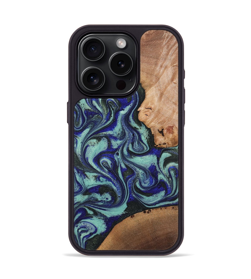 iPhone 15 Pro Wood Phone Case - Kaci (Green, 820173)