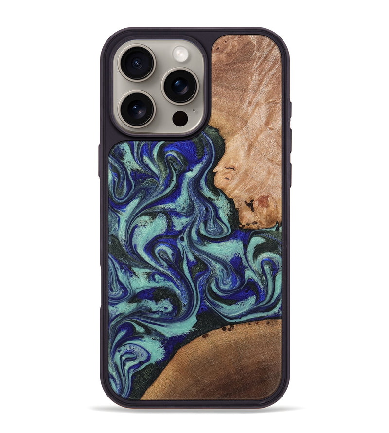 iPhone 16 Pro Max Wood Phone Case - Kaci (Green, 820173)
