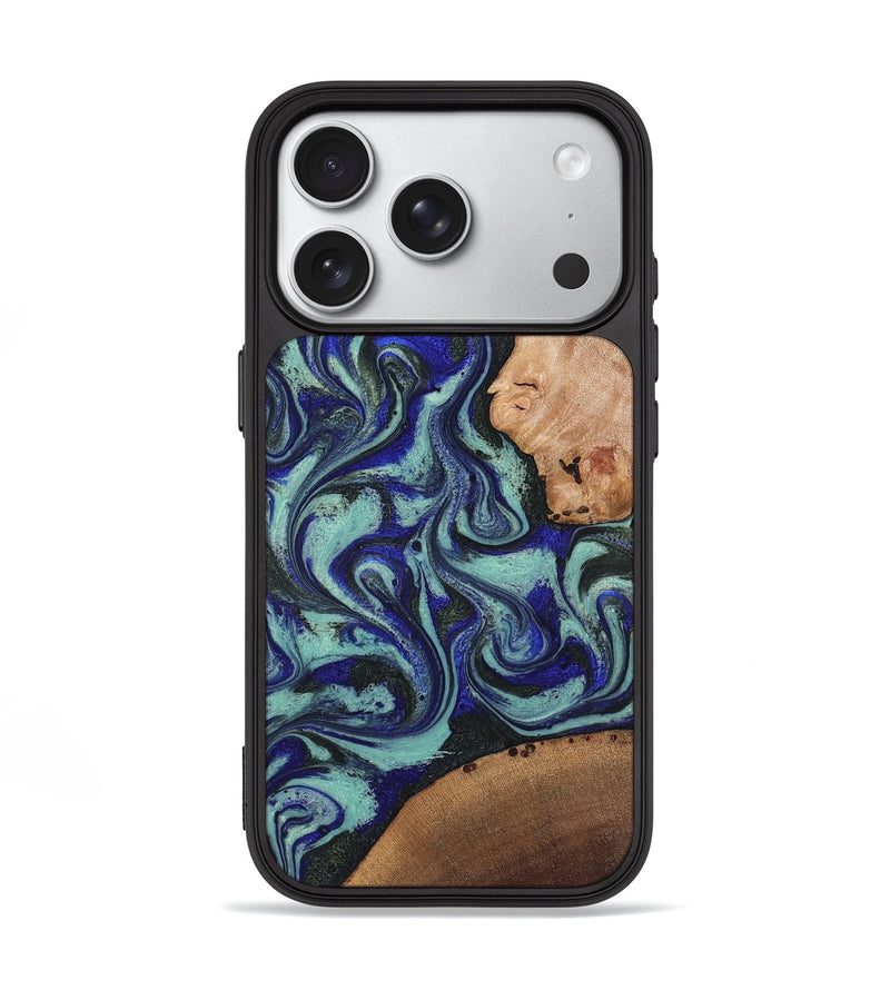 iPhone 18 Pro Wood Phone Case - Kaci (Green, 820173)