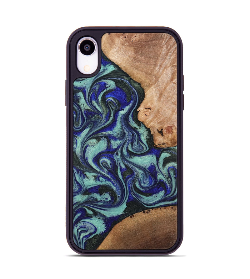 iPhone Xr Wood Phone Case - Kaci (Green, 820173)