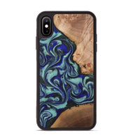 iPhone Xs Max Wood Phone Case - Kaci (Green, 820173)