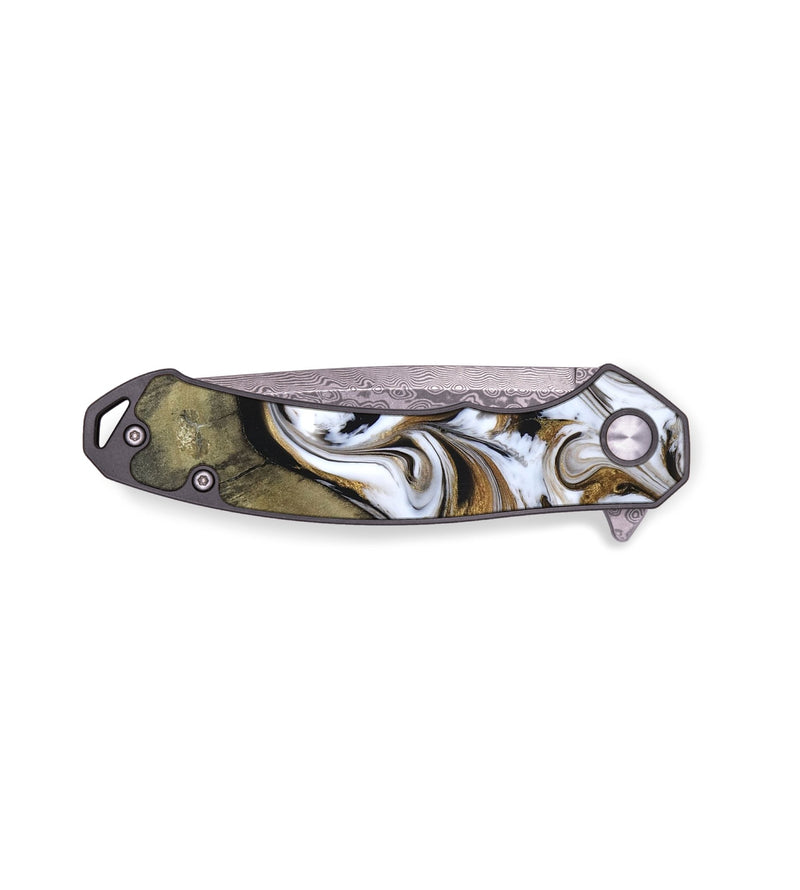EDC Wood Pocket Knife - Kelsi (Black & White, 820174)