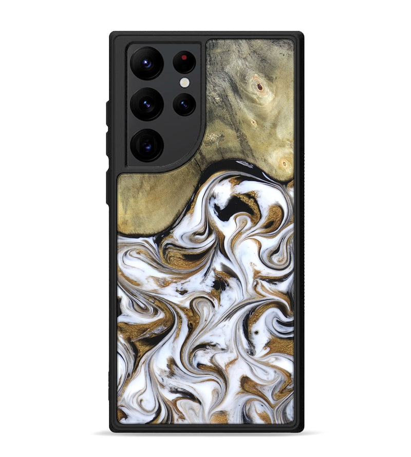 Galaxy S22 Ultra Wood Phone Case - Kelsi (Black & White, 820174)