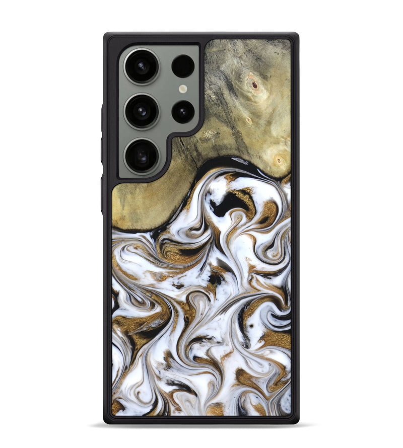 Galaxy S24 Ultra Wood Phone Case - Kelsi (Black & White, 820174)
