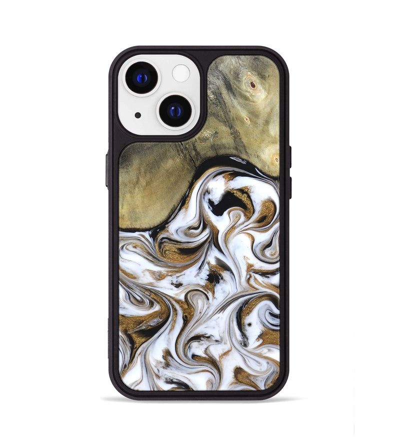 iPhone 13 Wood Phone Case - Kelsi (Black & White, 820174)