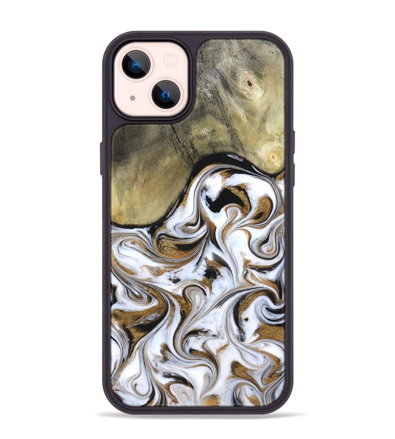 iPhone 14 Plus Wood Phone Case - Kelsi (Black & White, 820174)