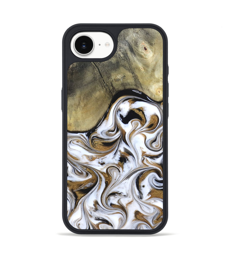 iPhone 16e Wood Phone Case - Kelsi (Black & White, 820174)