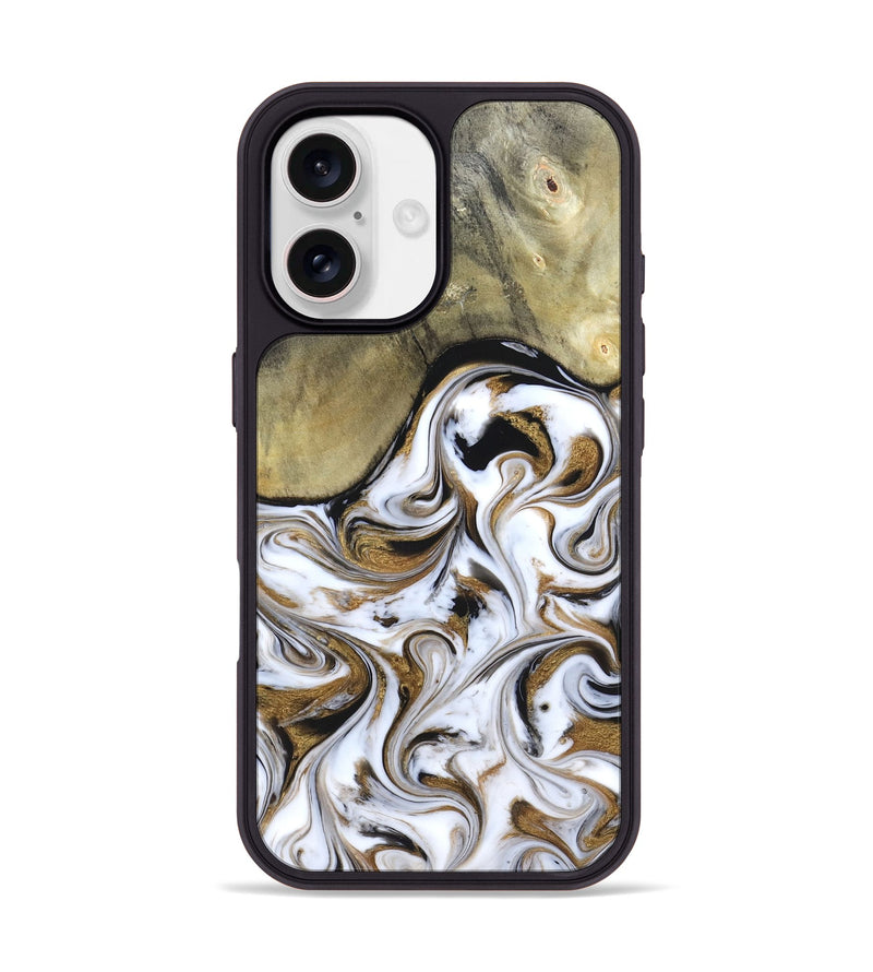 iPhone 17 Wood Phone Case - Kelsi (Black & White, 820174)