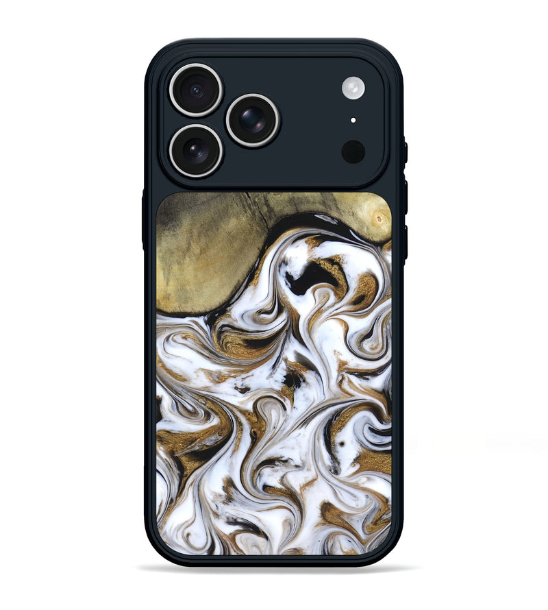 iPhone 17 Pro Max Wood Phone Case - Kelsi (Black & White, 820174)