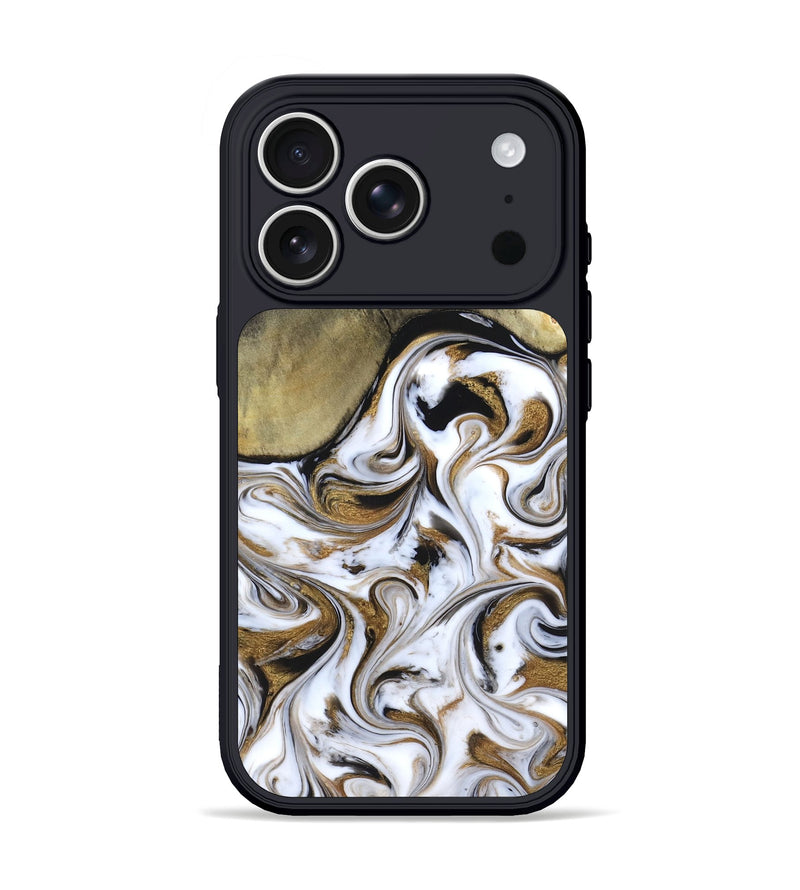 iPhone 17 Pro Wood Phone Case - Kelsi (Black & White, 820174)