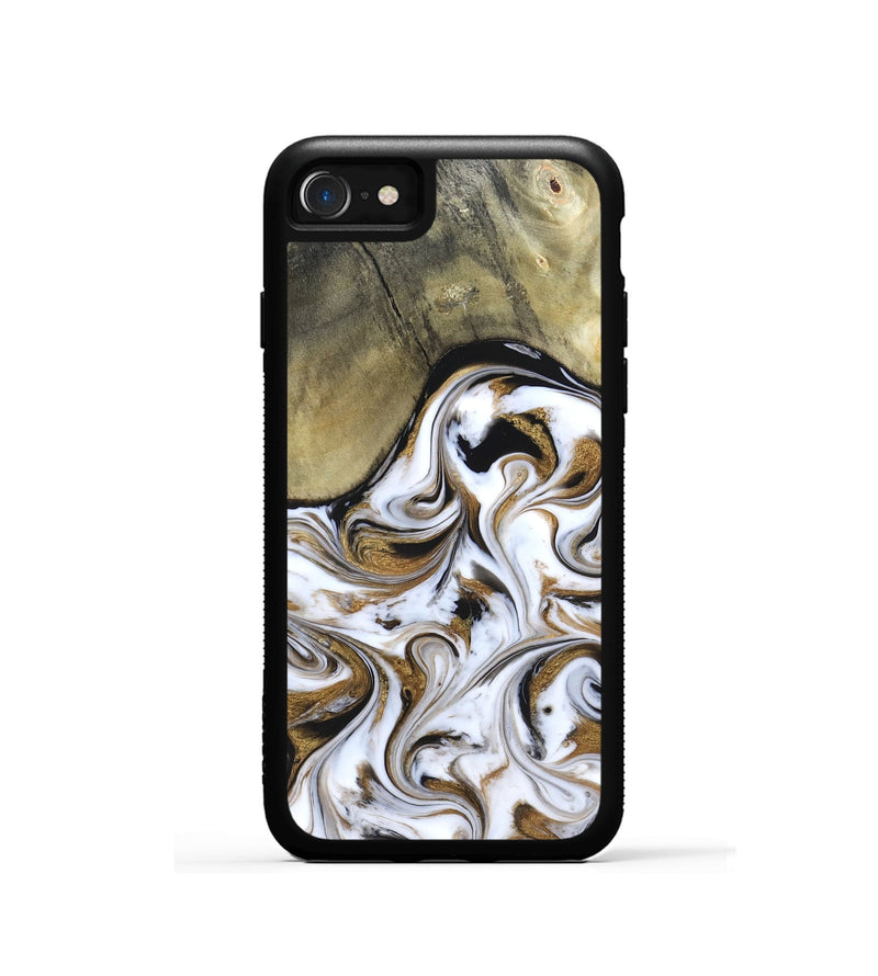 iPhone SE Wood Phone Case - Kelsi (Black & White, 820174)