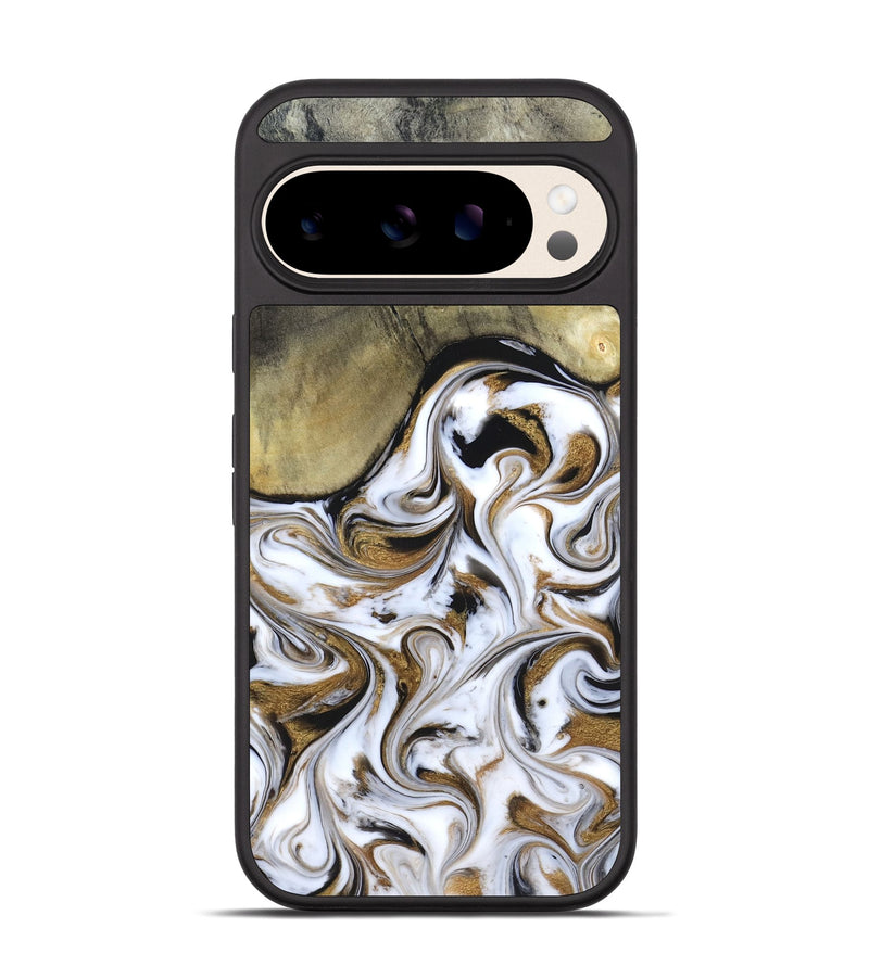 Pixel 10 Pro Wood Phone Case - Kelsi (Black & White, 820174)