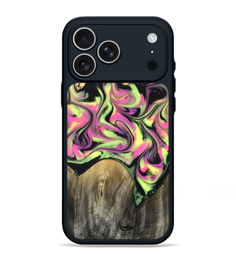 iPhone 17 Pro Max Wood Phone Case - Donny (Neon, 820175)