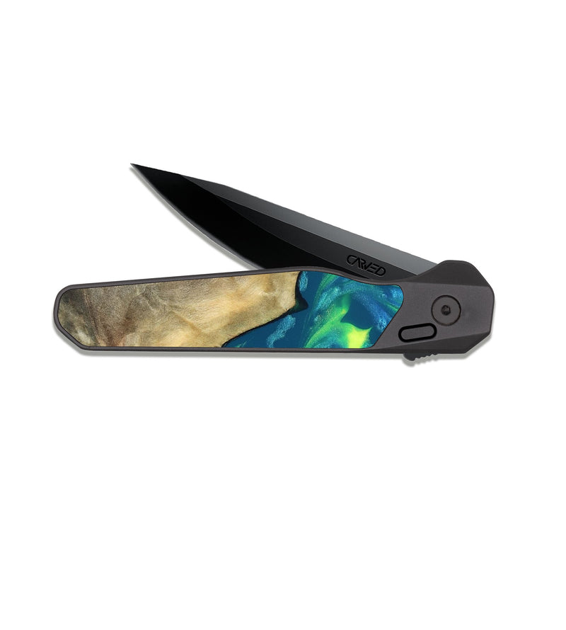 EDC Dark Slate Wood Pocket Knife - Davis (Neon, 820176)