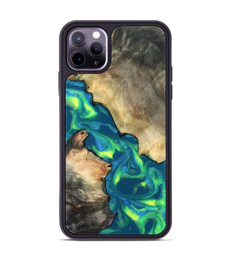 iPhone 11 Pro Max Wood Phone Case - Davis (Neon, 820176)