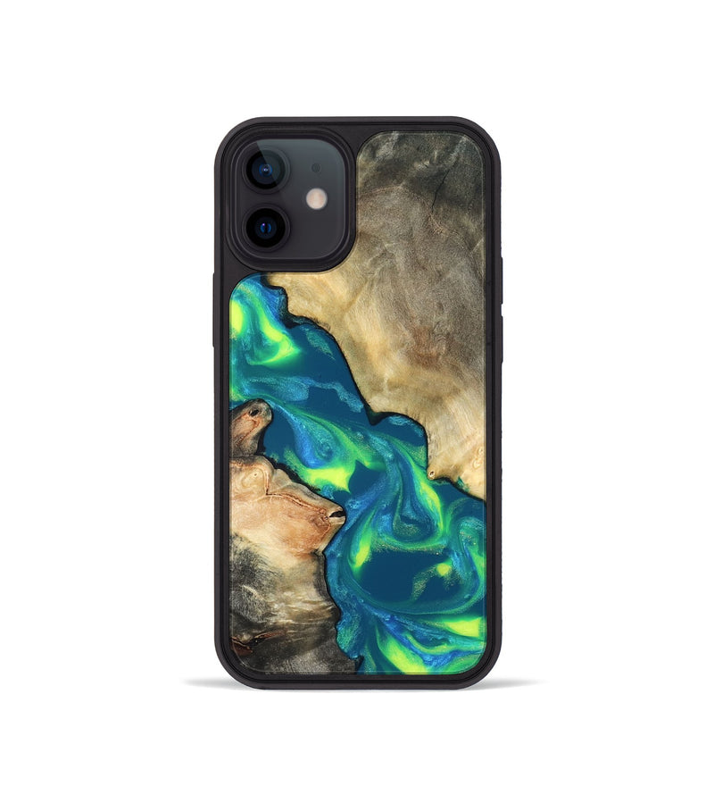 iPhone 12 mini Wood Phone Case - Davis (Neon, 820176)