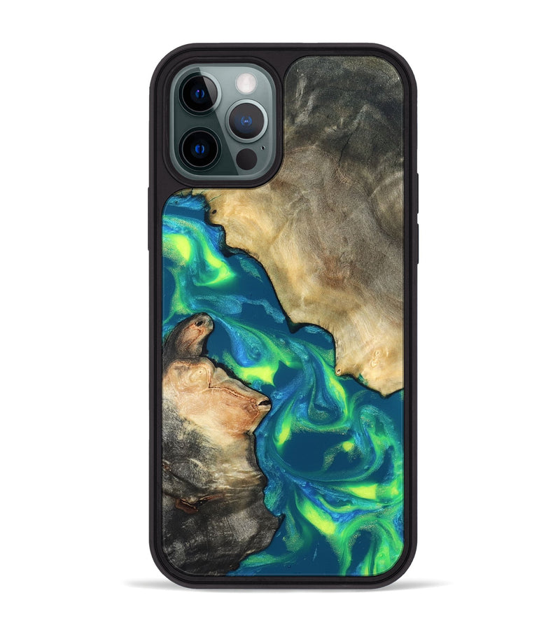 iPhone 12 Pro Max Wood Phone Case - Davis (Neon, 820176)