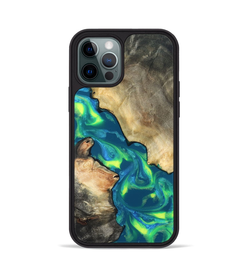 iPhone 12 Pro Wood Phone Case - Davis (Neon, 820176)