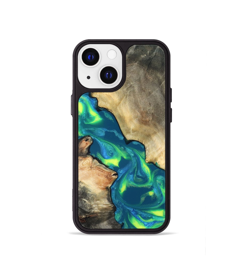 iPhone 13 mini Wood Phone Case - Davis (Neon, 820176)