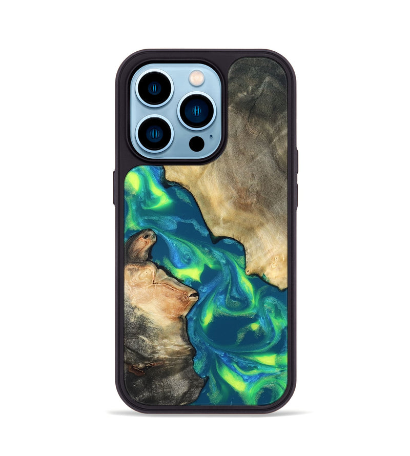 iPhone 14 Pro Wood Phone Case - Davis (Neon, 820176)