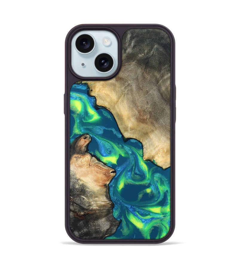 iPhone 15 Wood Phone Case - Davis (Neon, 820176)