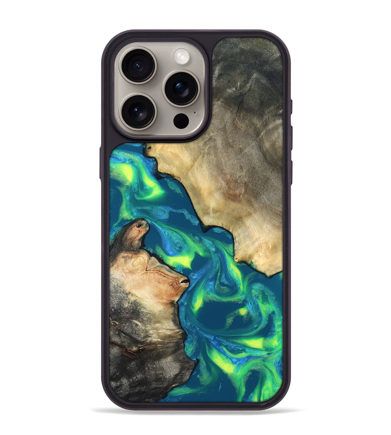 iPhone 15 Pro Max Wood Phone Case - Davis (Neon, 820176)