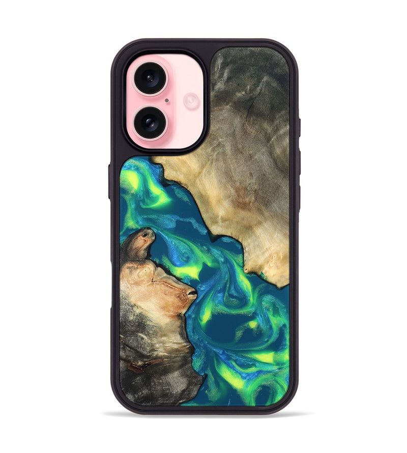 iPhone 16 Wood Phone Case - Davis (Neon, 820176)