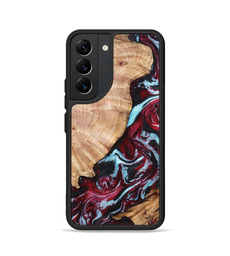 Galaxy S22 Wood Phone Case - Homer (Red, 820184)