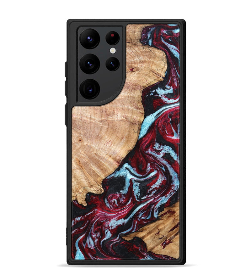 Galaxy S22 Ultra Wood Phone Case - Homer (Red, 820184)