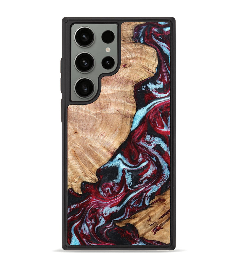Galaxy S23 Ultra Wood Phone Case - Homer (Red, 820184)