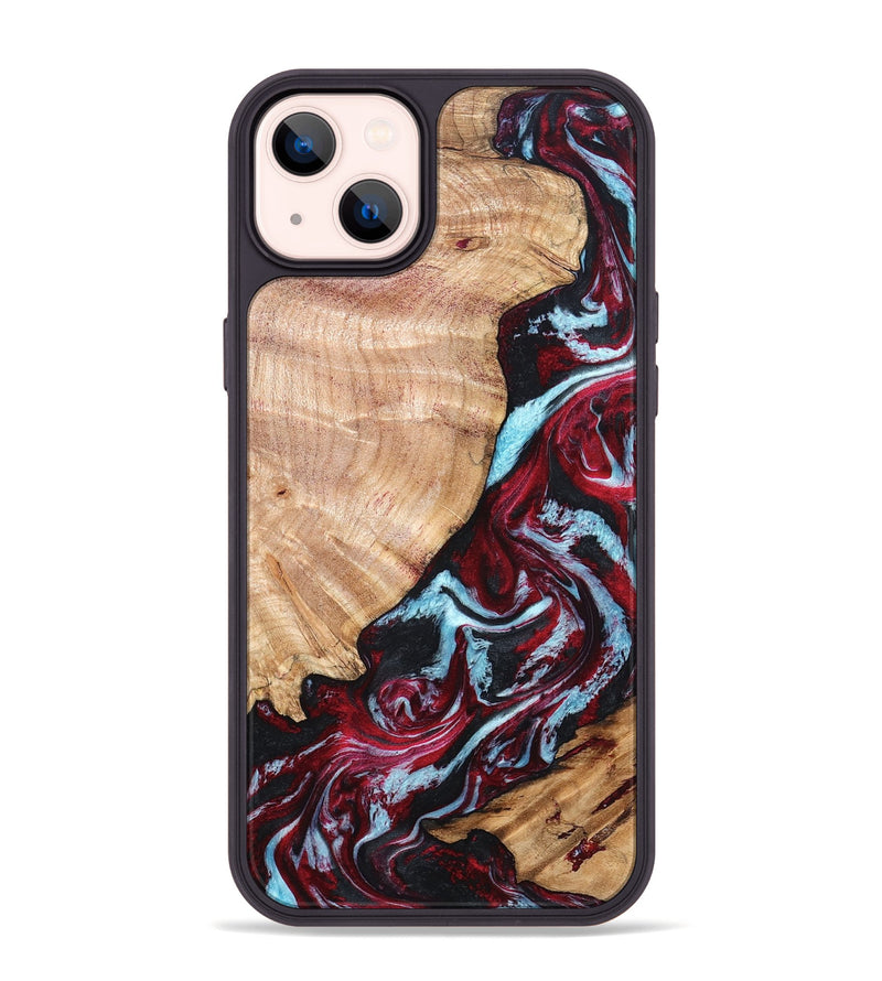 iPhone 14 Plus Wood Phone Case - Homer (Red, 820184)
