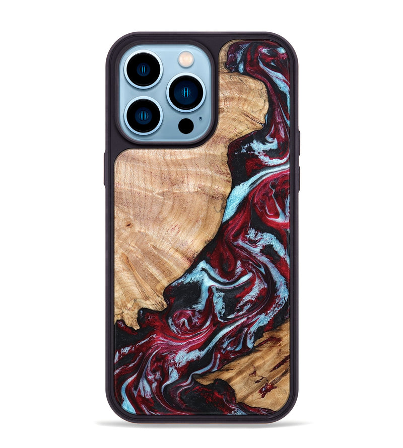 iPhone 14 Pro Max Wood Phone Case - Homer (Red, 820184)