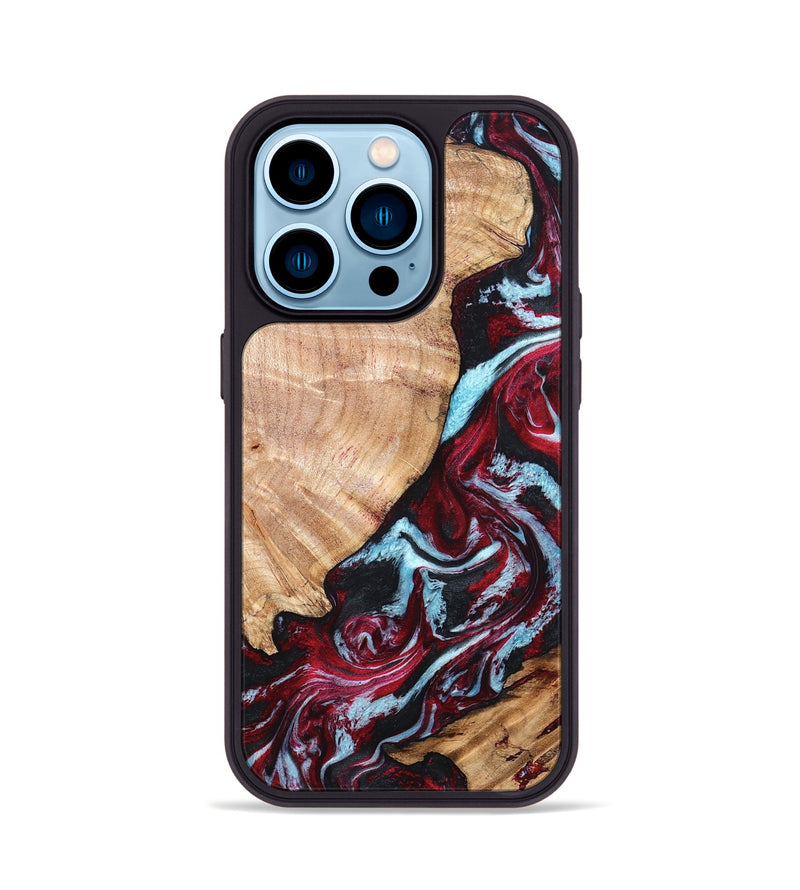 iPhone 14 Pro Wood Phone Case - Homer (Red, 820184)