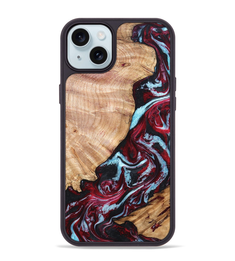 iPhone 15 Plus Wood Phone Case - Homer (Red, 820184)